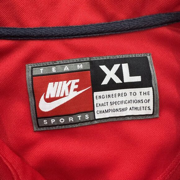 Nike NBA New Jersey Nets XL Oversize Red Warm-Up Jacket Shooting Shirt Fits 3XL - Picture 3 of 11